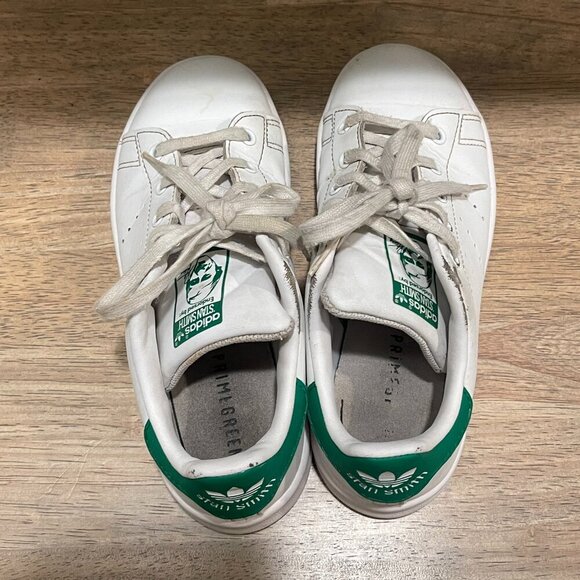 Adidas Stan Smith Kids Shoes, Size 13, Cloud White / Cloud White / Green - Picture 5 of 6